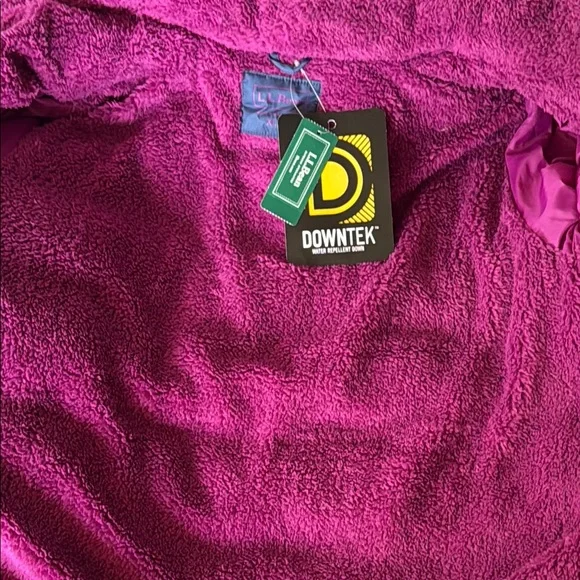 NWT L.L. Bean Fleece Lined Water Repellent DownTek Colorful Puffer Coat Jacket - Picture 10 of 10